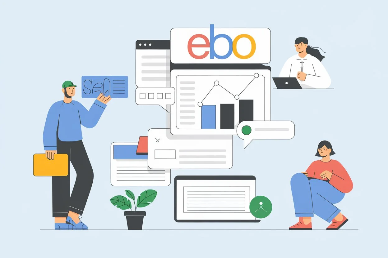 Ein Überblick über die besten eBay SEO-Tools wie Terapeak und eRank zur Optimierung und Wettbewerbsanalyse.