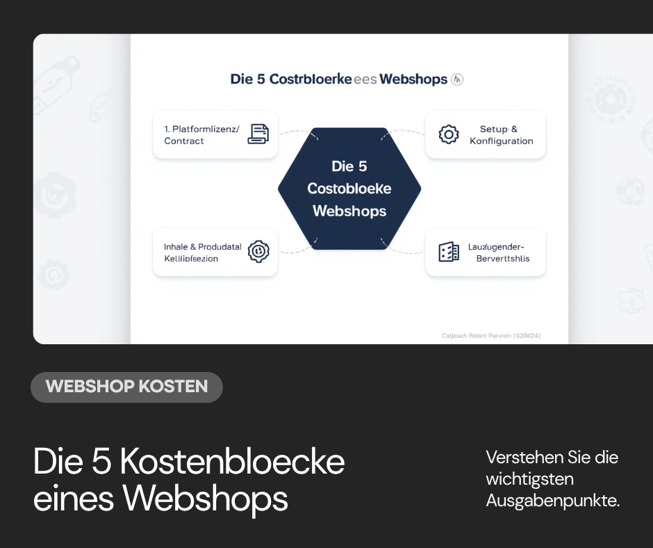 Die 5 Kostenblöcke eines professionellen Webshops im Überblick
